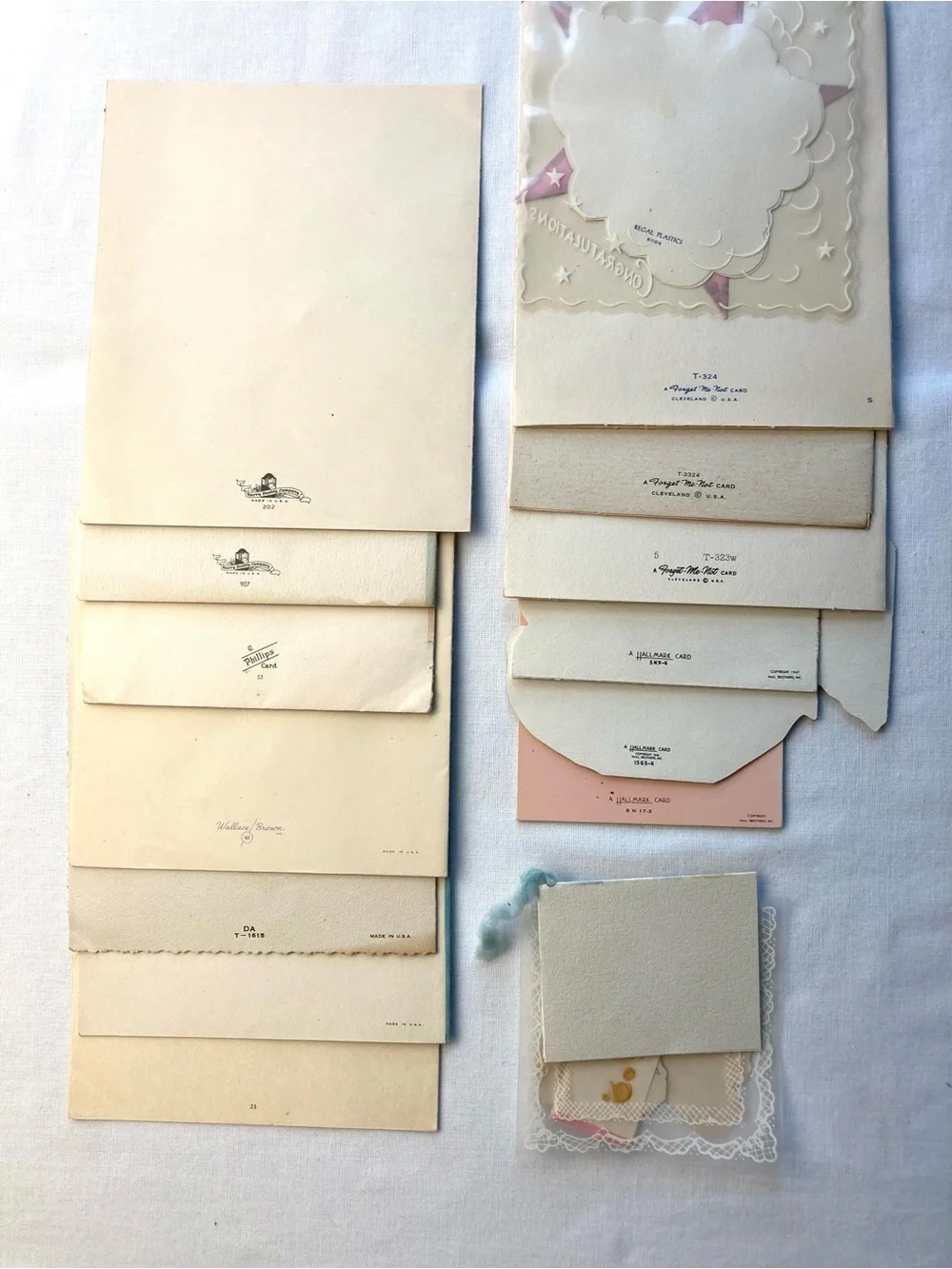 Vintage 1950's New Baby Greeting Card Assortment - Pink & Blue